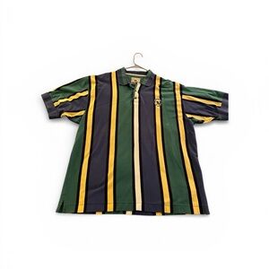 Cutter & Buck Polo with Green and Yellow Stripes